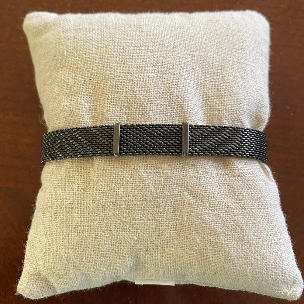KEEP Collective Mesh Bracelet with Clasp - Hematite